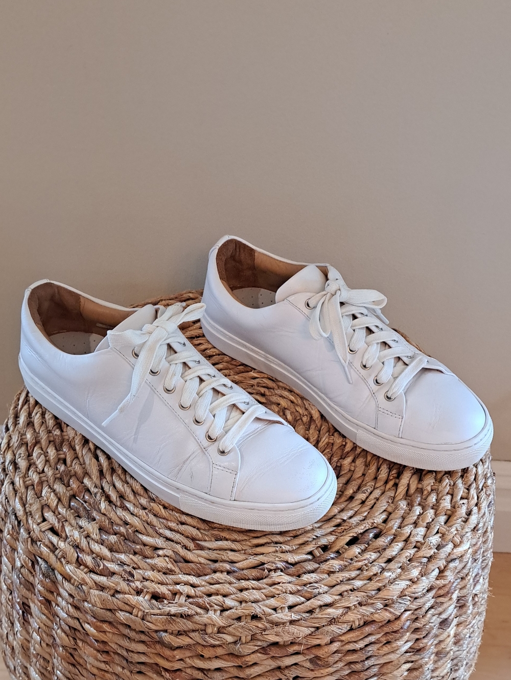 Thursday Boot Co. Mens Everday Athleisure White Leather Low Sneakers 10.5
